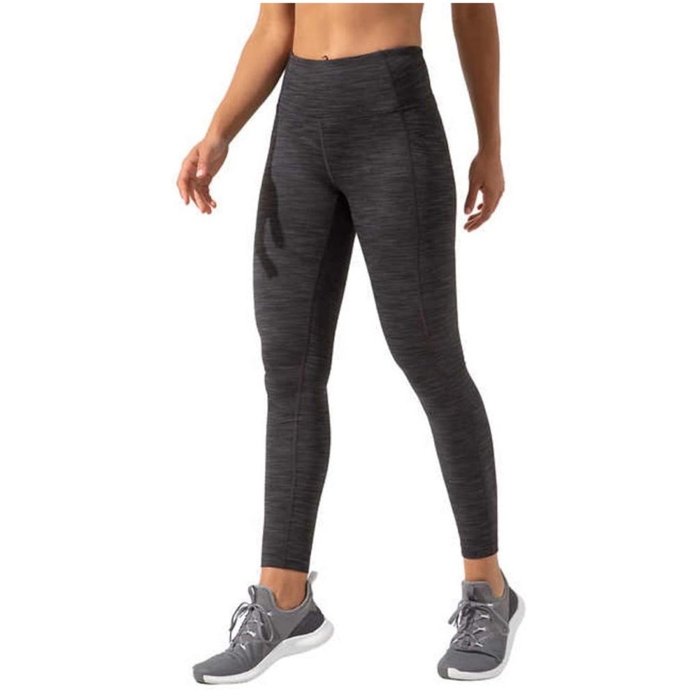 Mondetta High Waisted Leggings in Brushed Jacquard Black Size Small